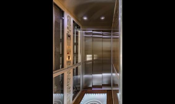 Home elevator glass